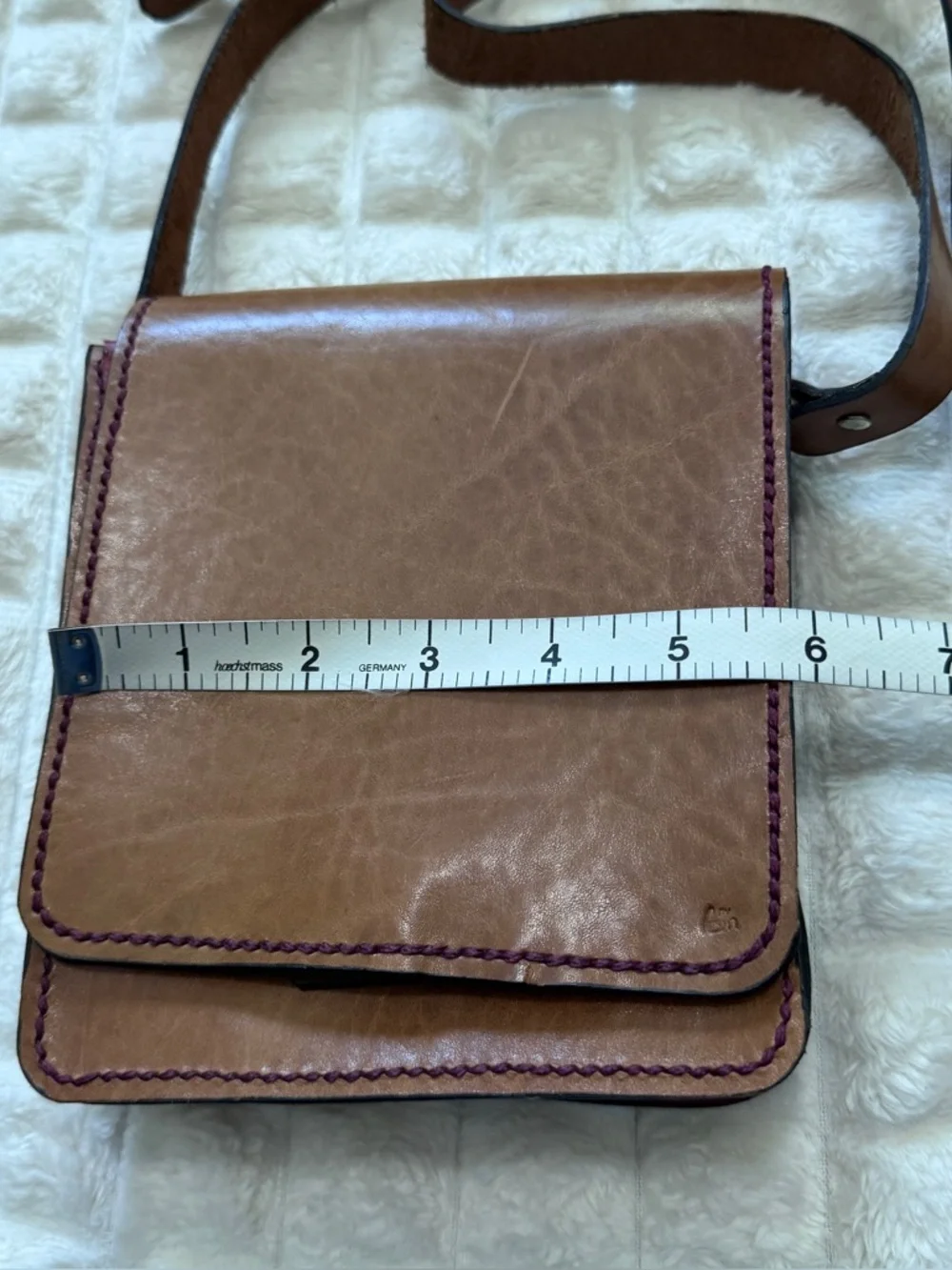 Handmade Brown Leather Crossbody Bag Handbag Adjustable Strap Western Bohemian